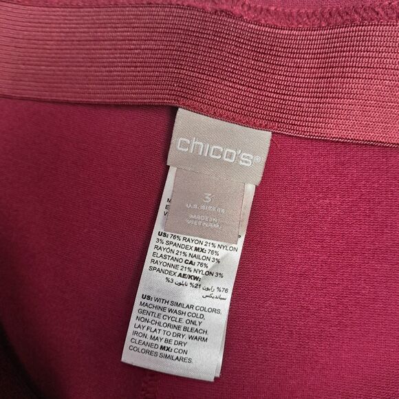 Chicos So Slimming Solid Pink Juliet Slim Leg Ankle Pants Size 3 / 16 Fuscia - Picture 5 of 12